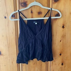 Black flowy tank top sz L
